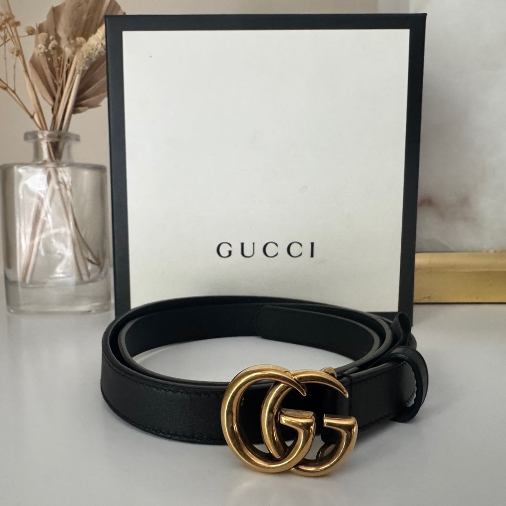 Gucci GG marmont 85 thin belt